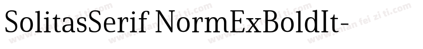 SolitasSerif NormExBoldIt字体转换